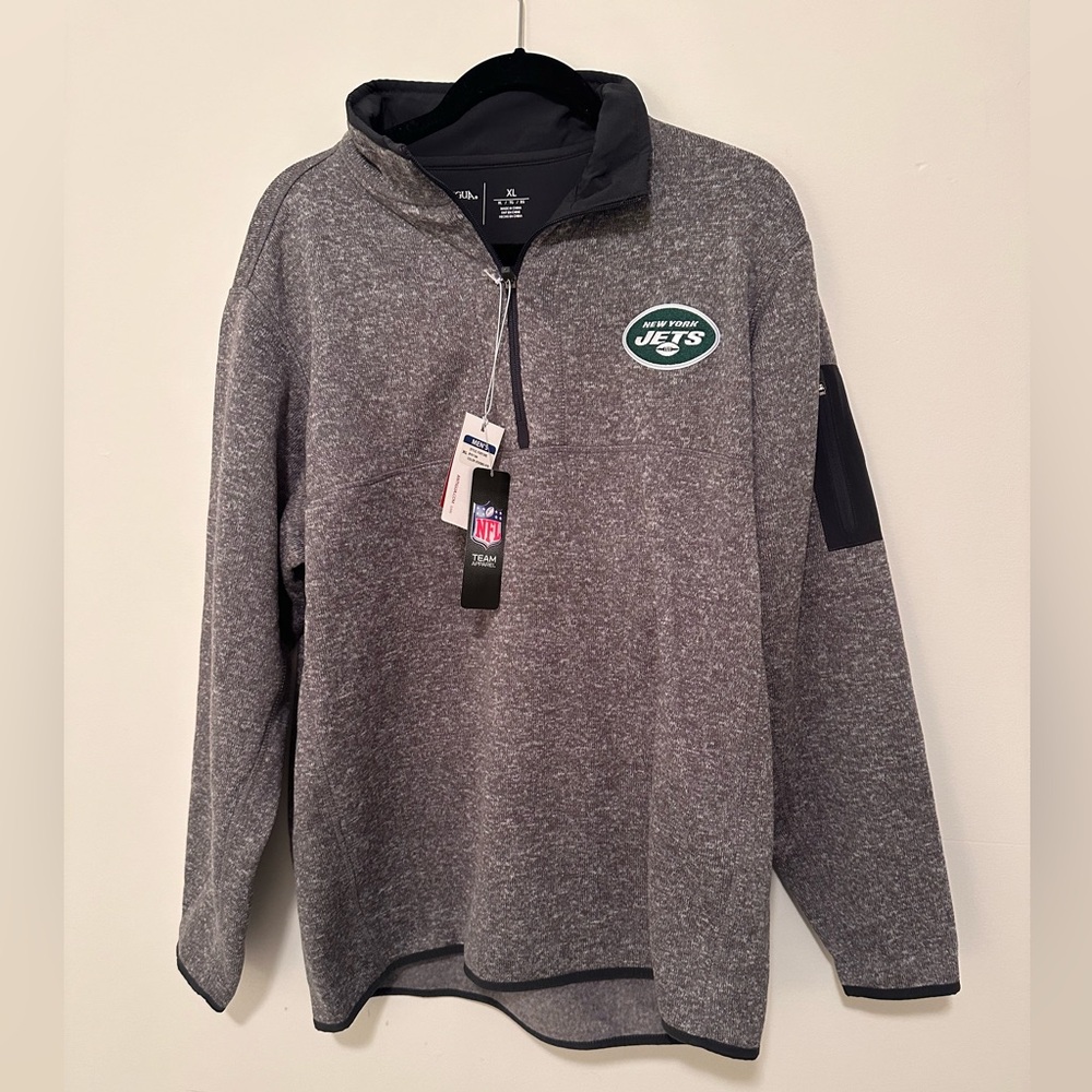 NWT New York Jets quarter zip jacket
